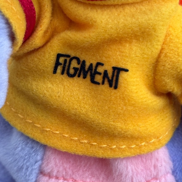 NWT VINTAGE Walt Disney World FIGMENT Bean Bag Plush EPCOT Purple Dragon Toy - Picture 7 of 12